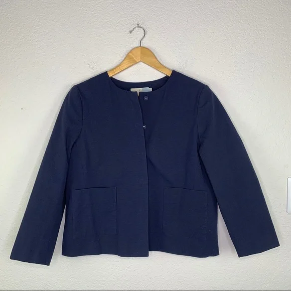 Boden Marina Jacket Blazer in Navy Sz 12R - Picture 2 of 10
